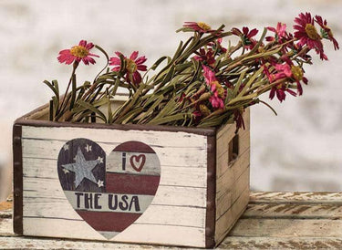 I Love the USA Ceramic Crate - The Fox Decor